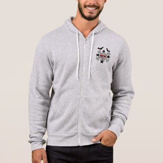 Skull and Crossbones Fleece Zip Hoodie