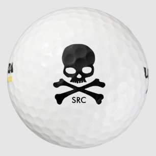 Skull and Crossbones Golf Balls Personalised