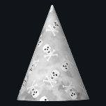 Skull and Crossbones Halloween Party Hat<br><div class="desc">Top off your spooky celebration with this fun skull and crossbones party hat! Featuring a black and white design with a bold skull motif,  this hat is perfect for Halloween birthdays,  pirate parties,  or any eerie event. Personalise it for your child’s age or theme!</div>