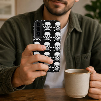 Skull and Crossbones Halloween Samsung Galaxy Case