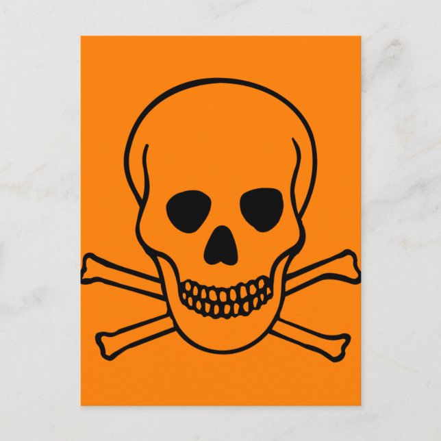 Skull and Crossbones Hazard Postcard (Front)