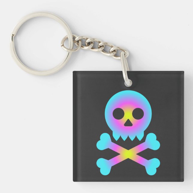 Skull and Crossbones Key Ring (Front)