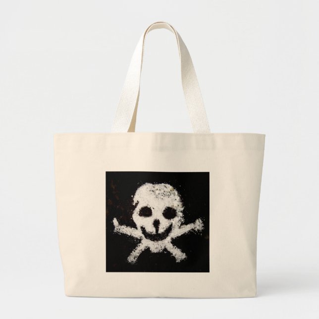 Skull and Crossbones Large Tote Bag (Front)