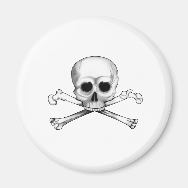 Skull and Crossbones Magnet (Front)