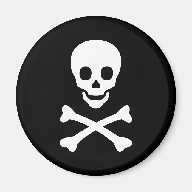 Skull and Crossbones Magnet (Front)