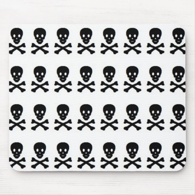 SKULL  AND CROSSBONES MOUSE PAD (Front)