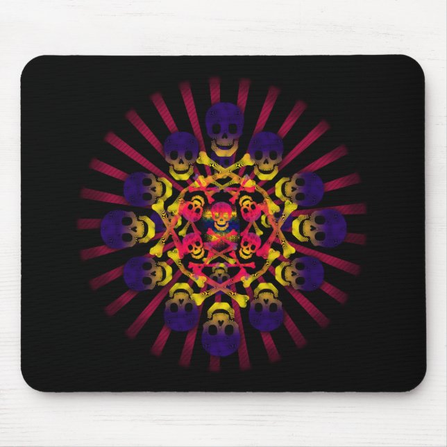 skull and crossbones mouse pad (Front)