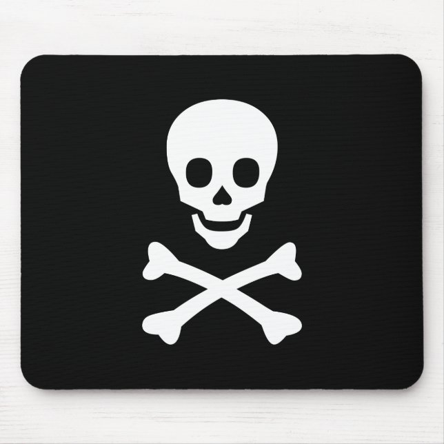 Skull and Crossbones Mouse Pad (Front)