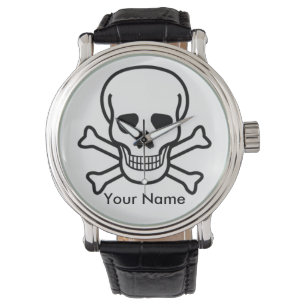 Skull and Crossbones on Watch Personalise