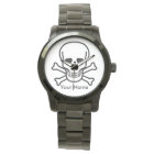 Skull and Crossbones on Watch Personalise