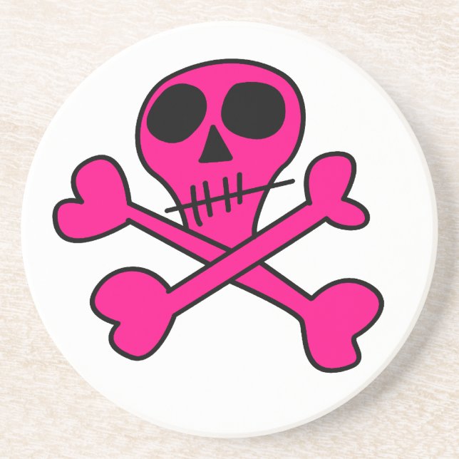Skull and Crossbones Pattern Coaster (Front)
