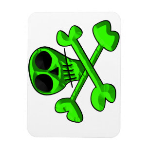 Skull and Crossbones Pattern Magnet