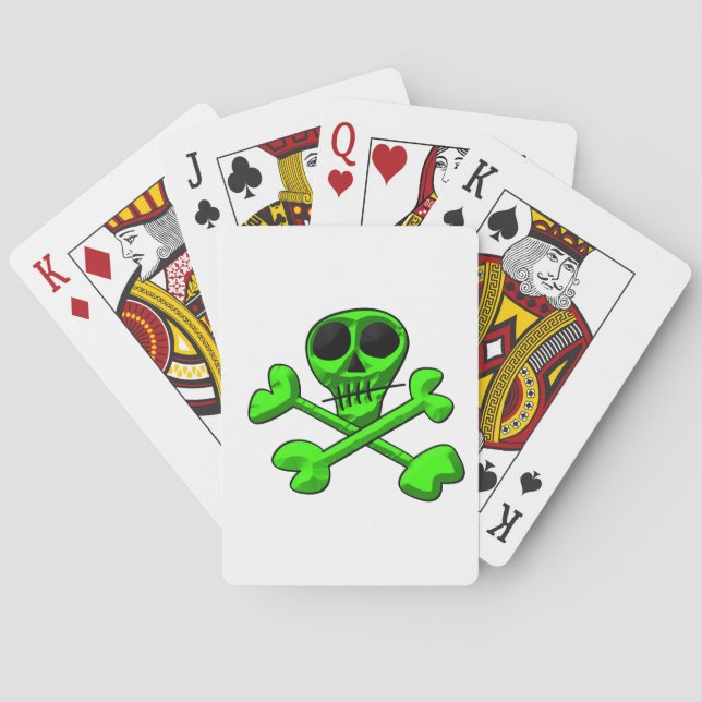 Skull and Crossbones Pattern Playing Cards (Back)