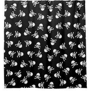 Skull And Crossbones Pattern Shower Curtain