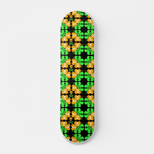 Skull and Crossbones Pattern Skateboard (Front)