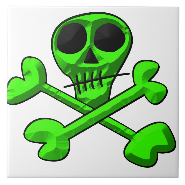 Skull and Crossbones Pattern Tile (Front)