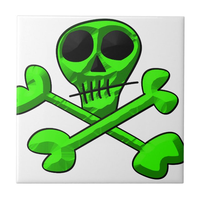 Skull and Crossbones Pattern Tile (Front)
