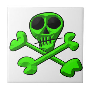 Skull and Crossbones Pattern Tile