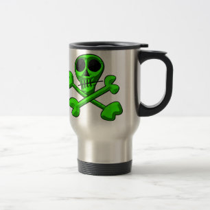 Skull and Crossbones Pattern Travel Mug