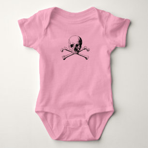 Skull and Crossbones Pirate Jolly Roger Baby Bodysuit