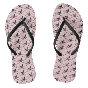Skull and Crossbones Pirate Jolly Roger Jandals