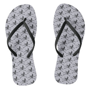 Skull and Crossbones Pirate Jolly Roger Jandals