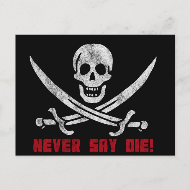 Skull and Crossbones Postcard (Front)