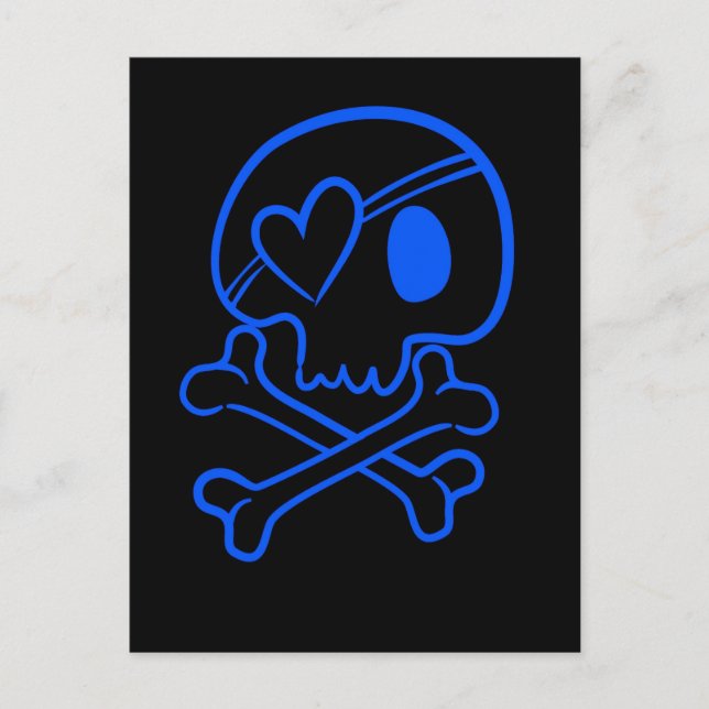 Skull and Crossbones Postcard (Front)