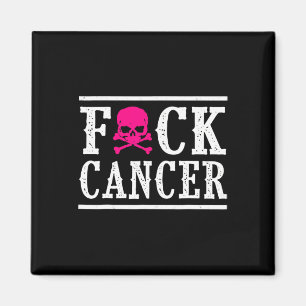 Skull And Crossbones Skeleton Breast Cancer  Magnet