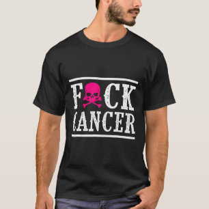 Skull And Crossbones Skeleton Breast Cancer T-Shirt