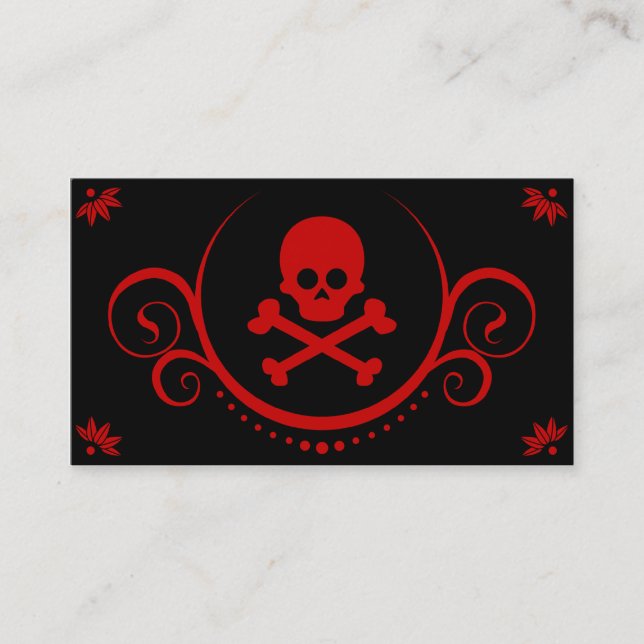 skull and crossbones sophistications business card (Front)