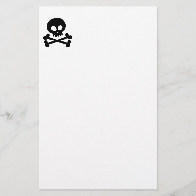 Skull and Crossbones Stationery   (Front)