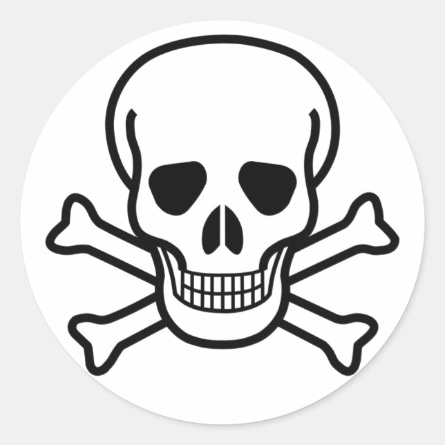 Skull and Crossbones Sticker (Front)