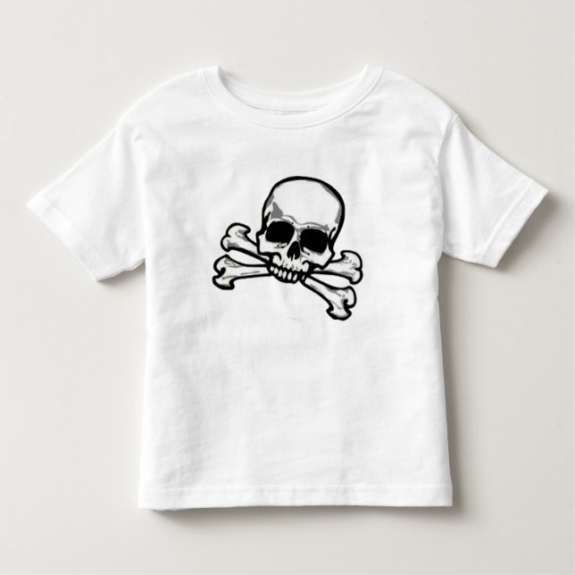 Skull and Crossbones Toddler T-Shirt (Front)