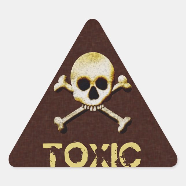 Skull And Crossbones Toxic Halloween Warning Label (Front)