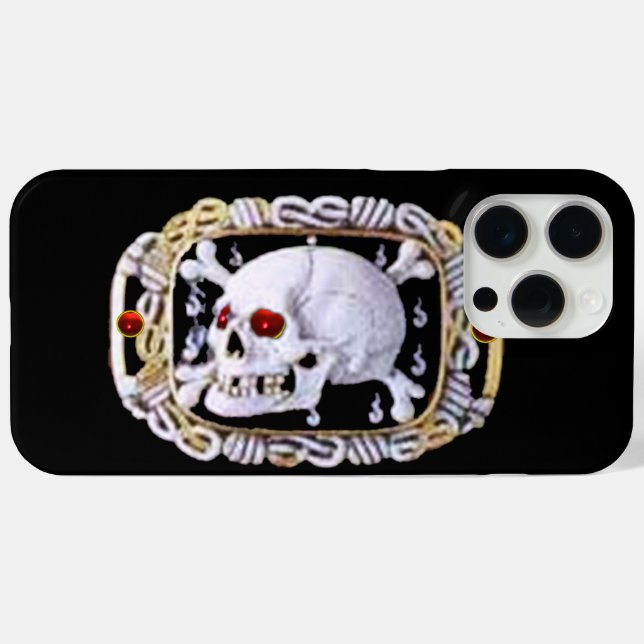 SKULL AND CROSSED BONES RUBY  RENAISSANCE JEWEL Case-Mate iPhone CASE (Back (Horizontal))
