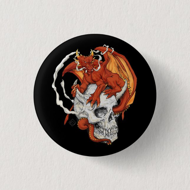 Skull and Dragon Pin (Front)