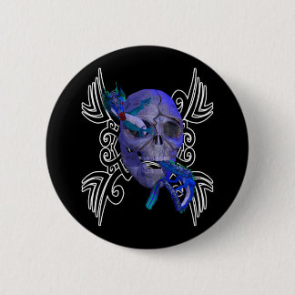 Skull and Dragon Tattoo Button