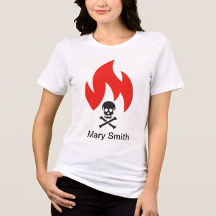 Skull and Fire Tri-Blend Shirt
