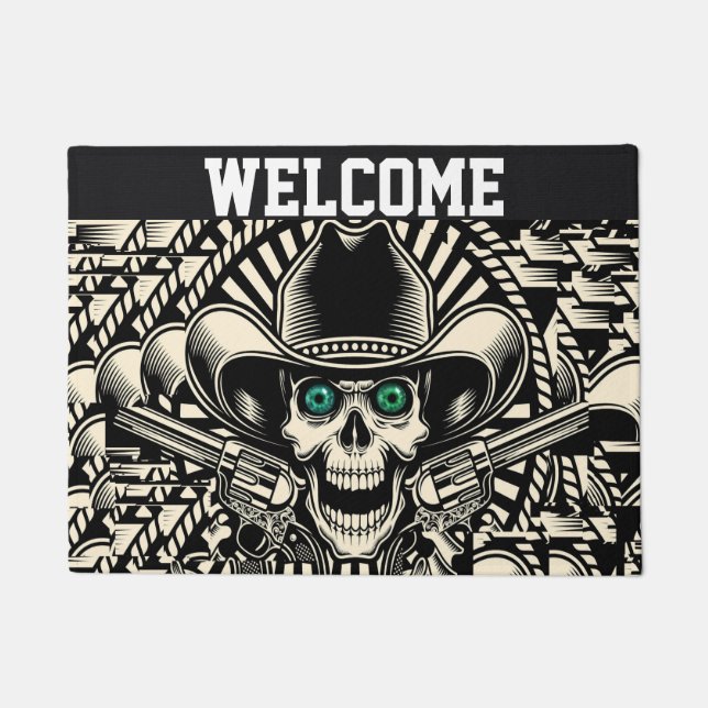 Skull and Guns Doormat (Front)
