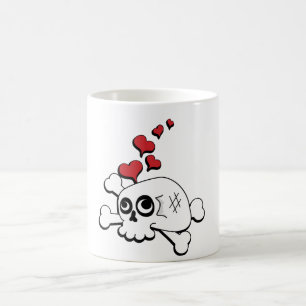Skull and Hearts Coffee Mug