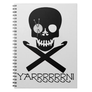 Skull and Hooks Spiral Notebook