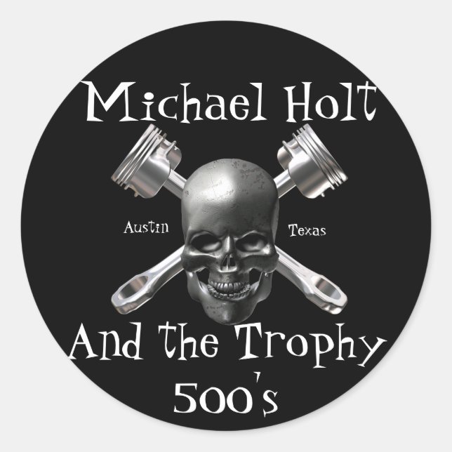 Skull and Pistons sticker (Front)