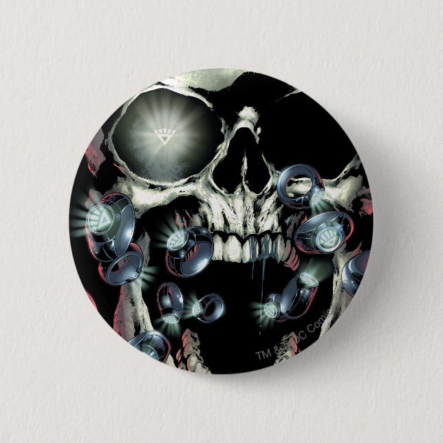 Skull and Rings - Colour 6 Cm Round Badge (Front)