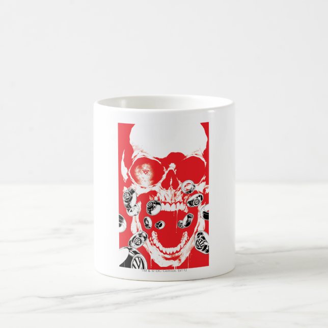 Skull and Rings - Red Coffee Mug (Center)