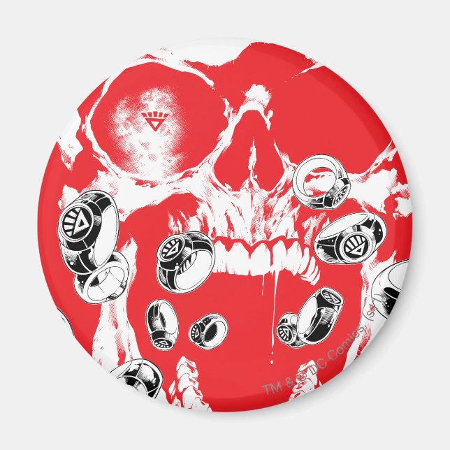 Skull and Rings - Red Magnet (Front)