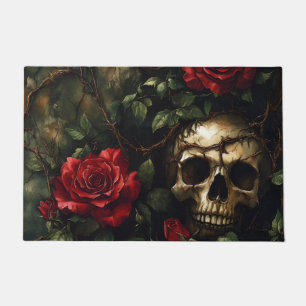 Skull and Roses Doormat
