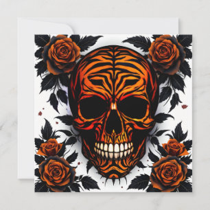 Skull and Roses Invitation