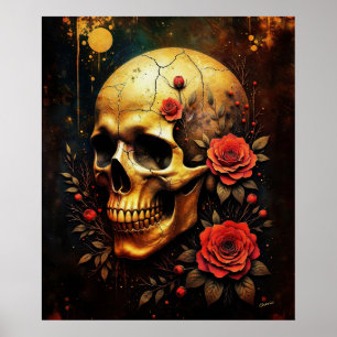 Skull and Roses Poster