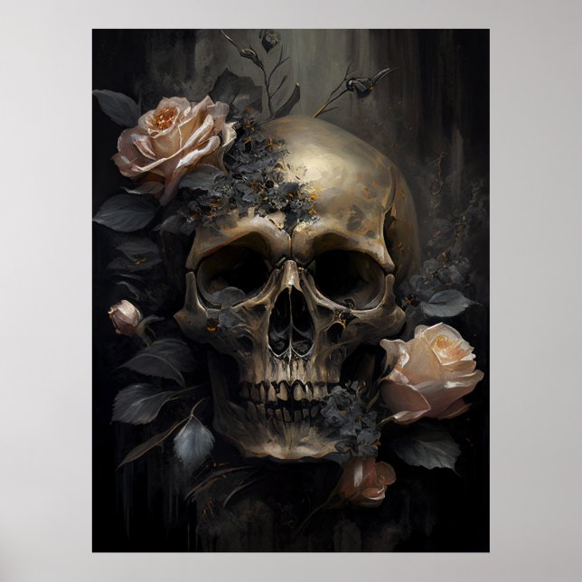 Skull and Roses Poster (Front)